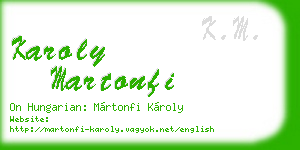 karoly martonfi business card